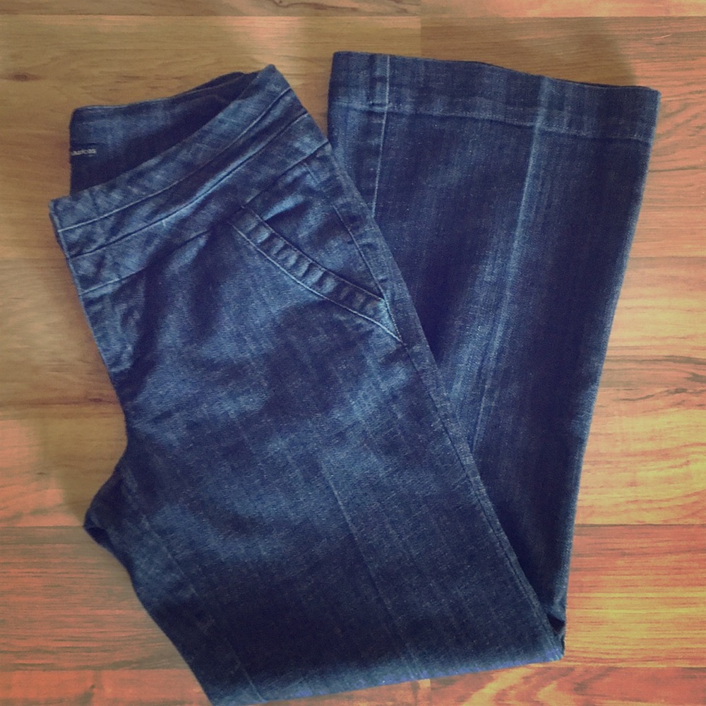 Denim dress pants